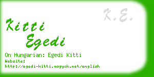 kitti egedi business card